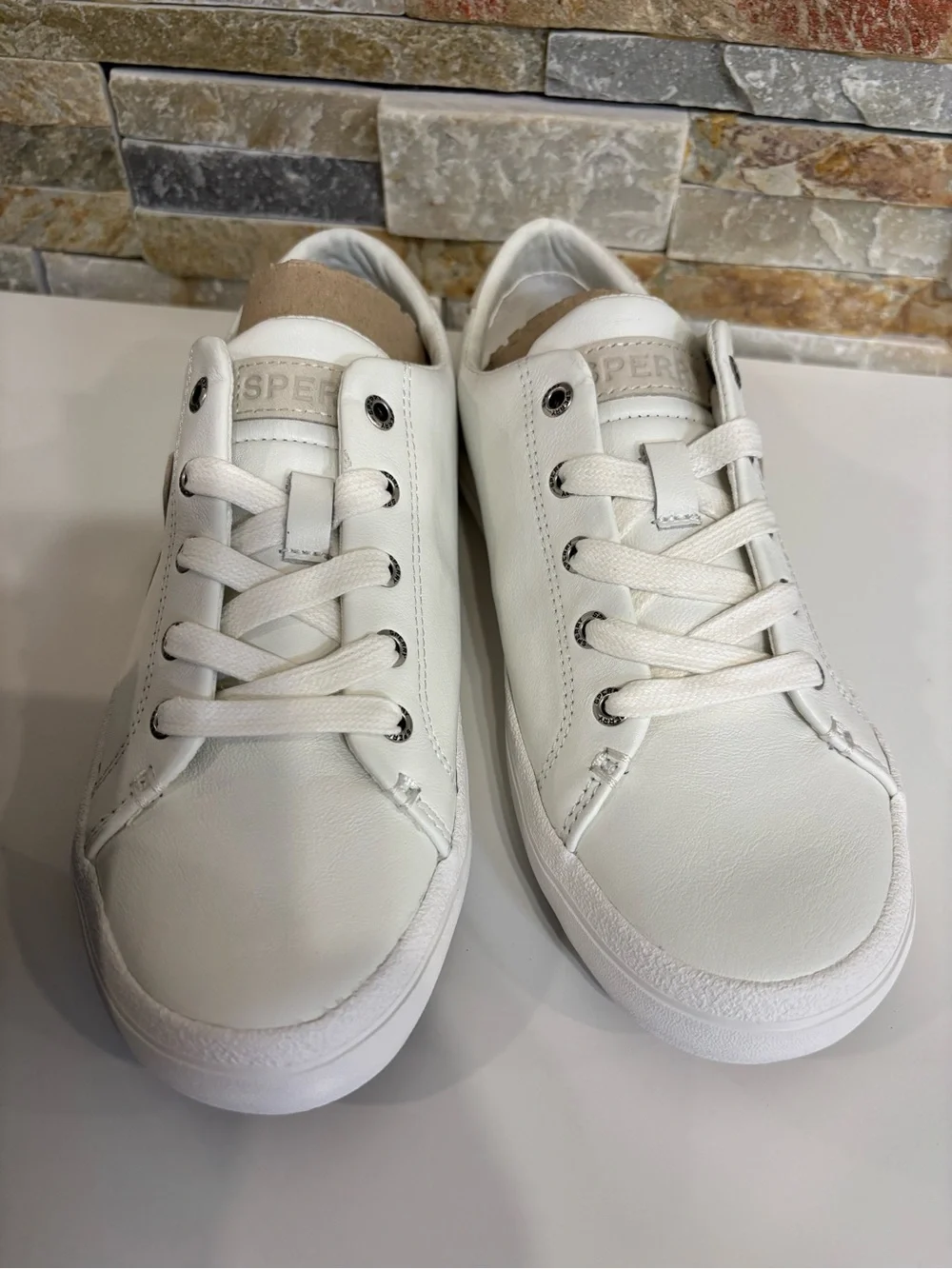 Sperry Sandy LTT Women's Size 6 White Leather Sneakers Lace Up BNIB